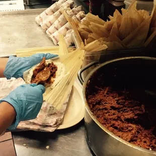 Our tamales are made fresh in market just for you!