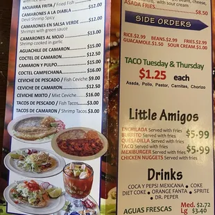 Menu Contents P.2 Seafood, Appetizers, Side Orders, Kids, Drinks