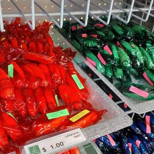 a display of carrots for sale