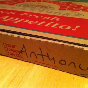 The pizza knows my name!