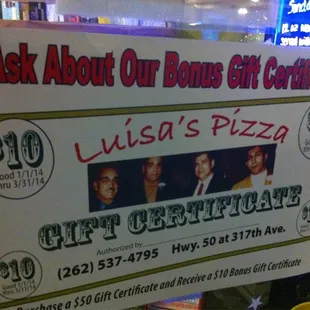 Don't forget your holiday gift certificates!