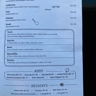 New menu page 3 (Taqueria and Desserts)