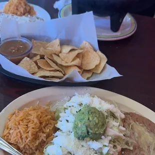 a plate of mexican food