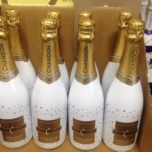 six bottles of champagne