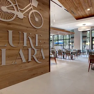 the dining area of the restaurant