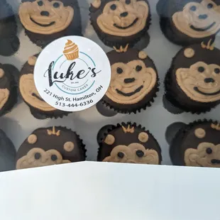 a box of monkey cupcakes