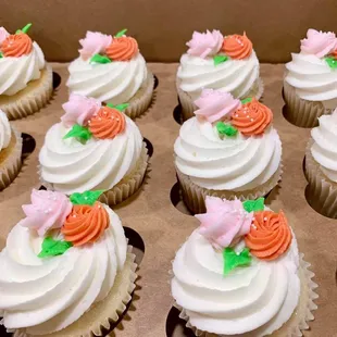 a box of cupcakes