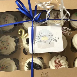 a box of cupcakes