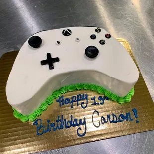 a video game controller cake