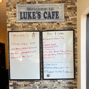 Specials, Pies &amp; Cakes