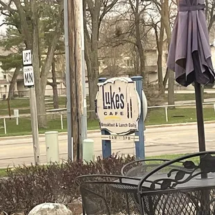 tables and chairs outside
