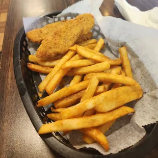 Kids meal chicken tenders and fries