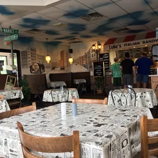 the dining area