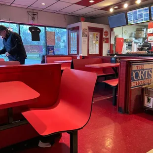 the interior of the restaurant