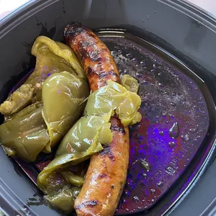 Italian sausage no bun w/sweet peppers