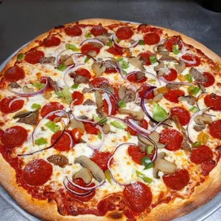 a pepperoni pizza
