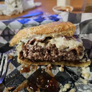 Blue cheese burger