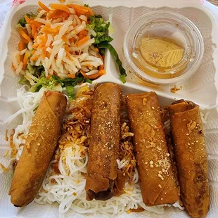 Vermicelli with Egg Rolls