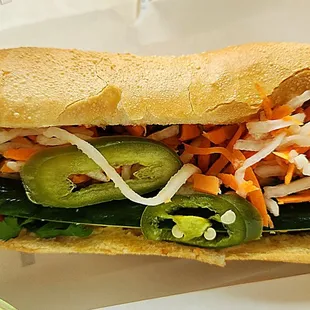 Nướng. Marinated thinly sliced pork with aioli.  Outstanding Banh Mi!