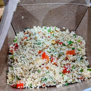 February 10 2022; Quinoa salad, part of short rib combo ($22)