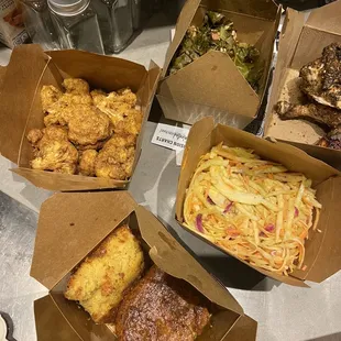 Sides and corn bread