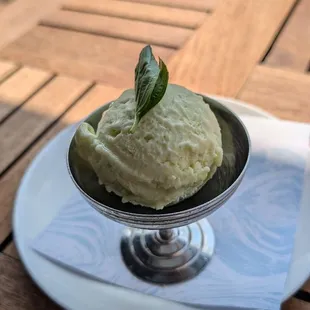 Pineapple Basil Sorbet