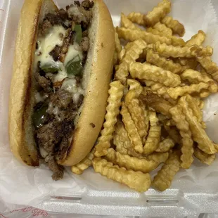 Philly Sub &amp; Fries Lunch