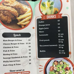 menu, chicken wings and fried chicken