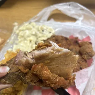 Yesterdays Tough refried pork chops gross