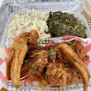 Fried Chicken (4 whole wings) Meal Combo Wings