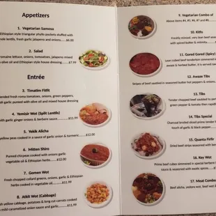 a menu for a mexican restaurant