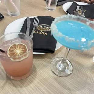 Guava Margarita and LULA'S BLUE PISCO