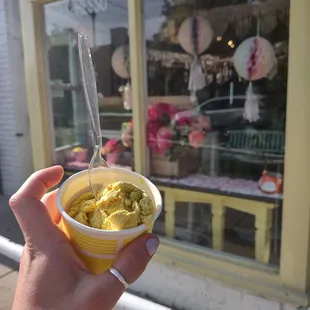 Golden milk non dairy ice cream!!