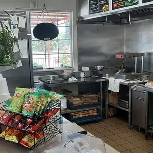 a view of the kitchen