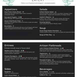 Menu front