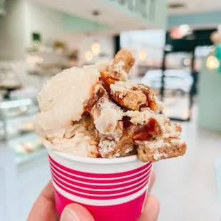 Mexican coffee and churros ice cream