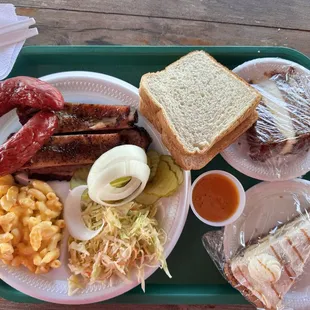 3 meat plate and 2 delicious desserts