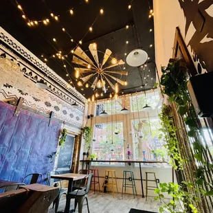 a view of the dining area