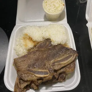 The short rib plate. Huge portion of meat.