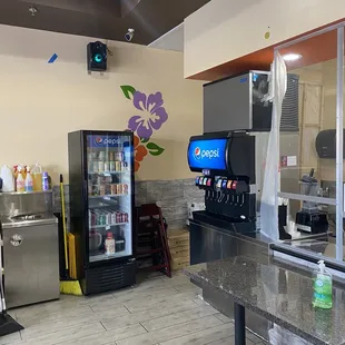 a view of the counter area