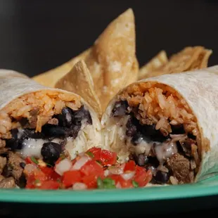 Regular Burrito, LuLu's Chips and Salsa Fresca!