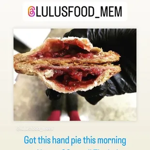 The strawberry rhubarb hand pie