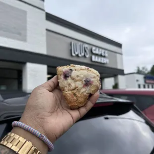 Lemon blueberry miso scone