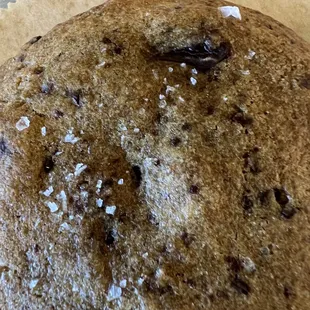 a close up of a chocolate cookie