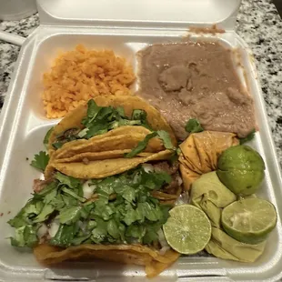 Beef taco plate