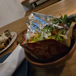 Frito pie and rolles