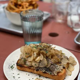 a plate of food on a table