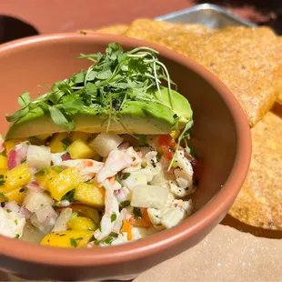 Shrimp Ceviche with homemade Tostadas