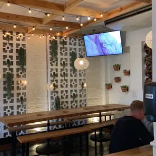 interior, sushi and sashimi