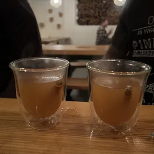 Hot Bourbon Spiced Cider served in a Thermos